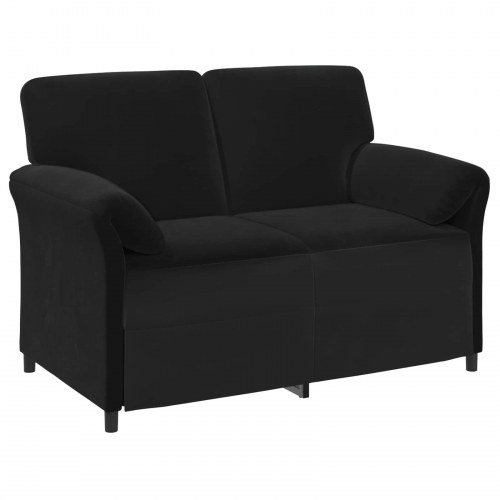 2-personers sofa Sort 138 x 83 x 95 cm Fløjl