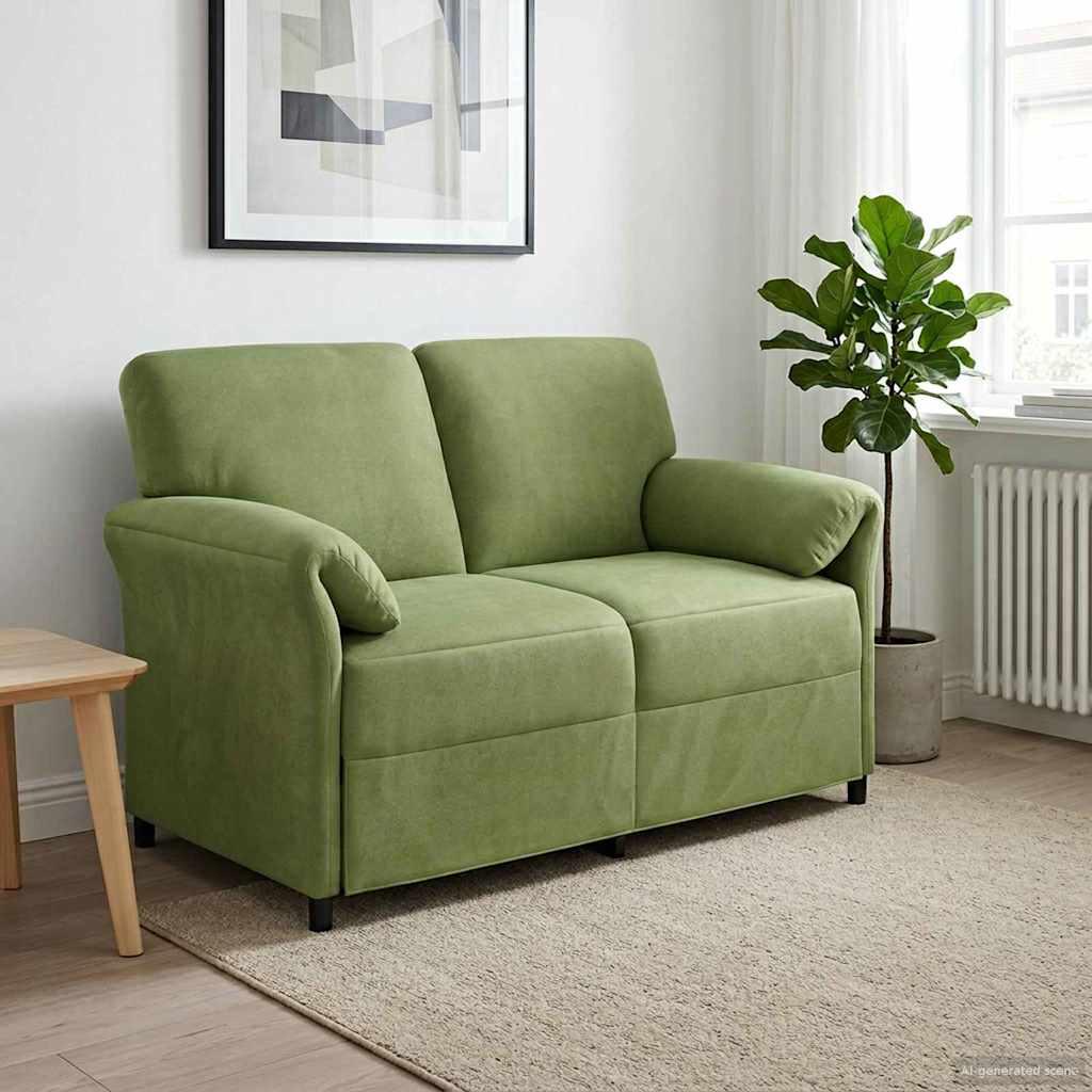 2-personers sofa Lys grøn 138 x 83 x 95 cm Fløjl
