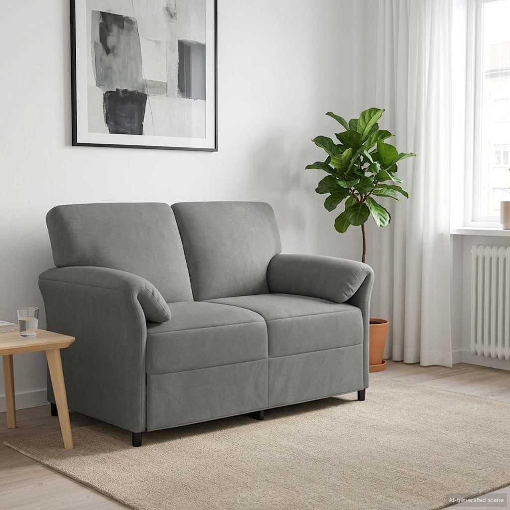 2-personers sofa Mørkegrå 138 x 83 x 95 cm Fløjl
