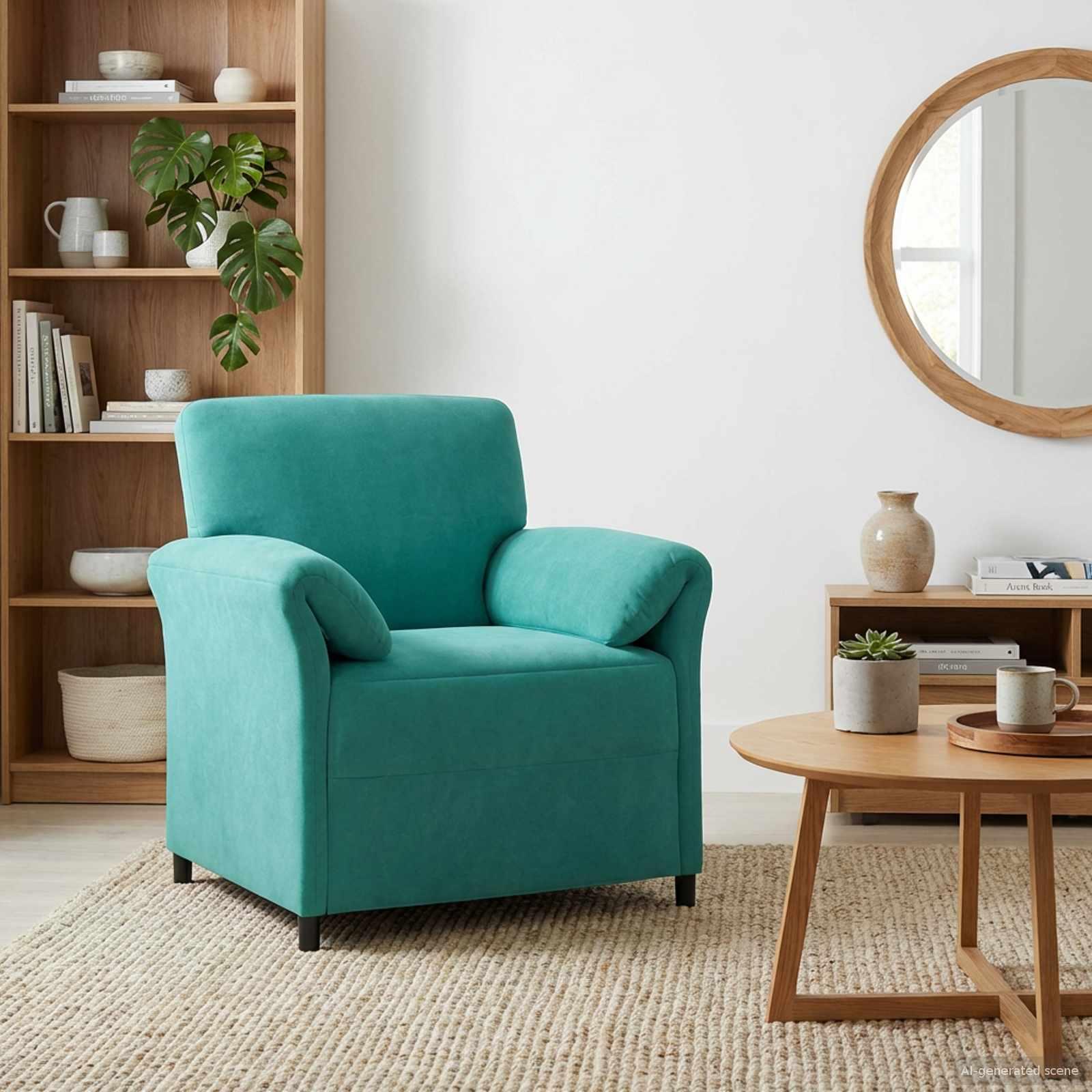 1-personers sofa Turkis 88 x 83 x 95 cm Fløjl