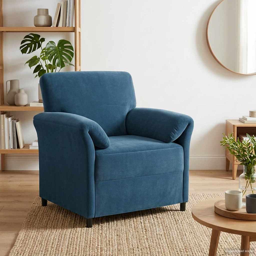 1-personers sofa Blå 88 x 83 x 95 cm Fløjl