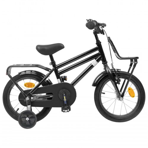Børnecykel 14 tommer anbefalet til 3-5 år gammel Sort