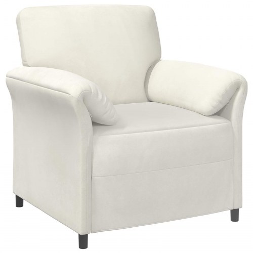 1-personers sofa Cremefarvet 88 x 83 x 95 cm Fløjl