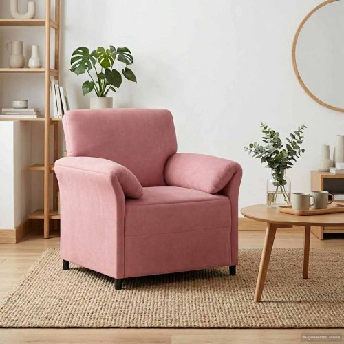 1-personers sofa Lyserød 88 x 83 x 95 cm Fløjl