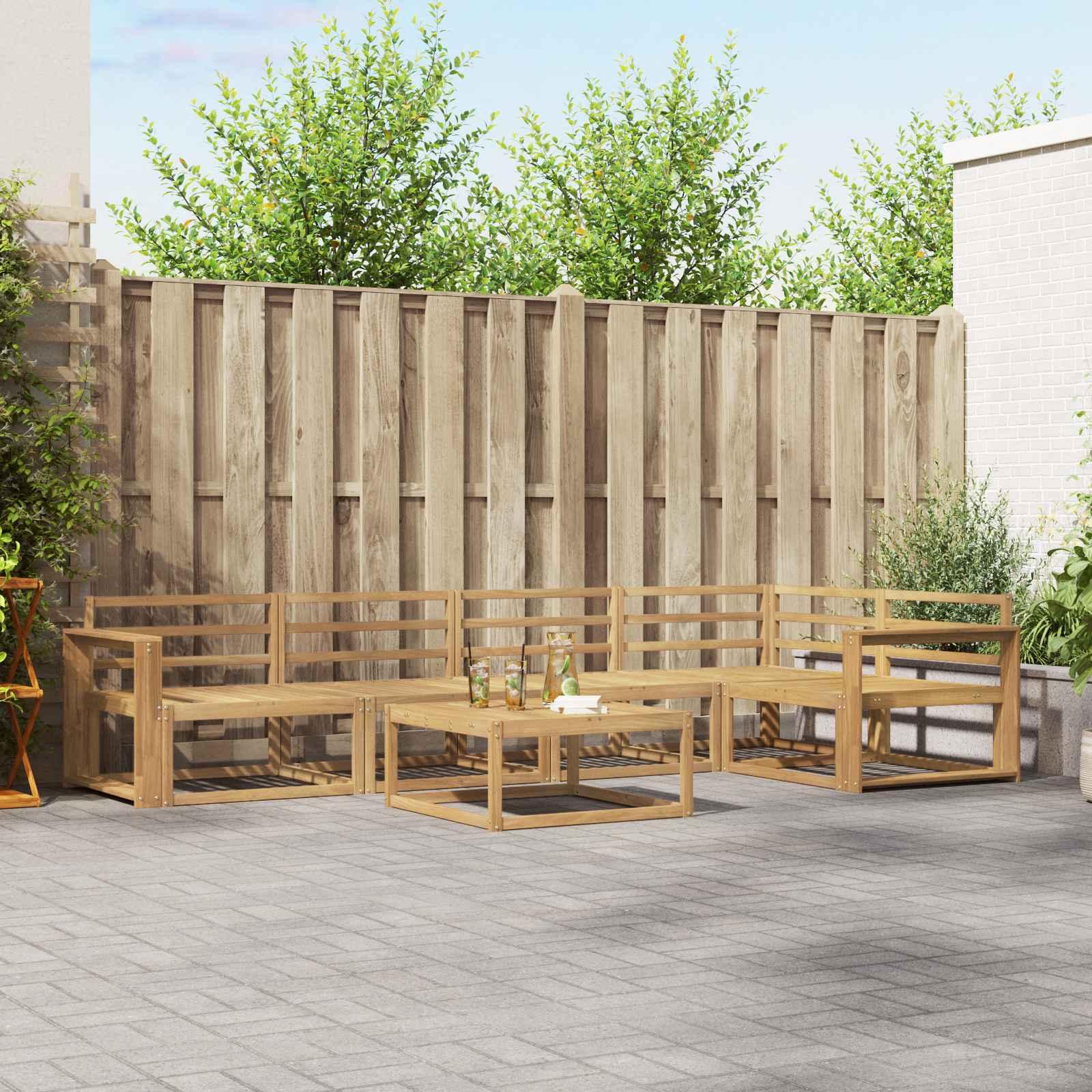Udendørs sofagruppe 6 stk Hvid 79 x 79 x 37 cm