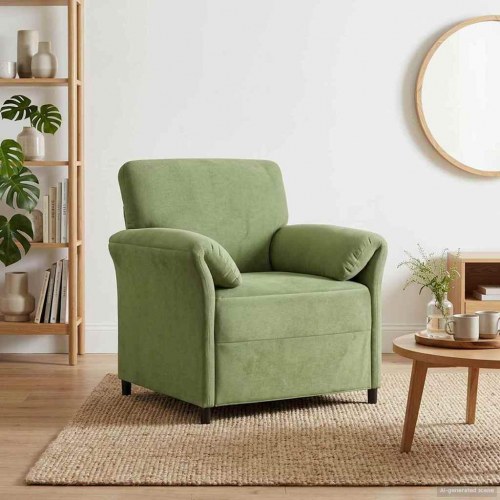 1-personers sofa Lys grøn 88 x 83 x 95 cm Fløjl
