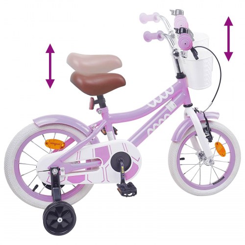 Børnecykel 14 tommer anbefalet til 3-5 år gammel Lilla