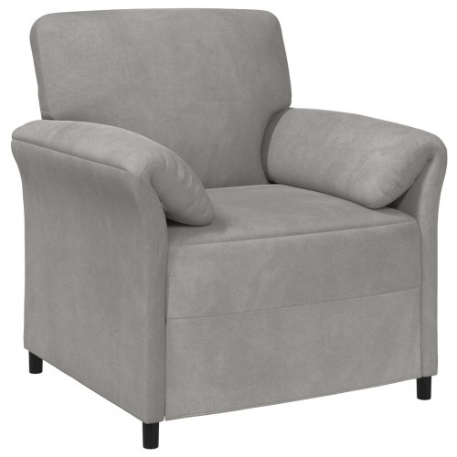 1-personers sofa Lysegrå 88 x 83 x 95 cm Fløjl
