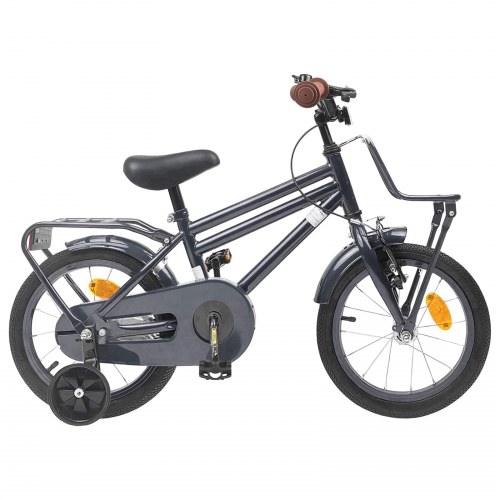 Børnecykel 14 tommer anbefalet til 3-5 år gammel Mørkegrå