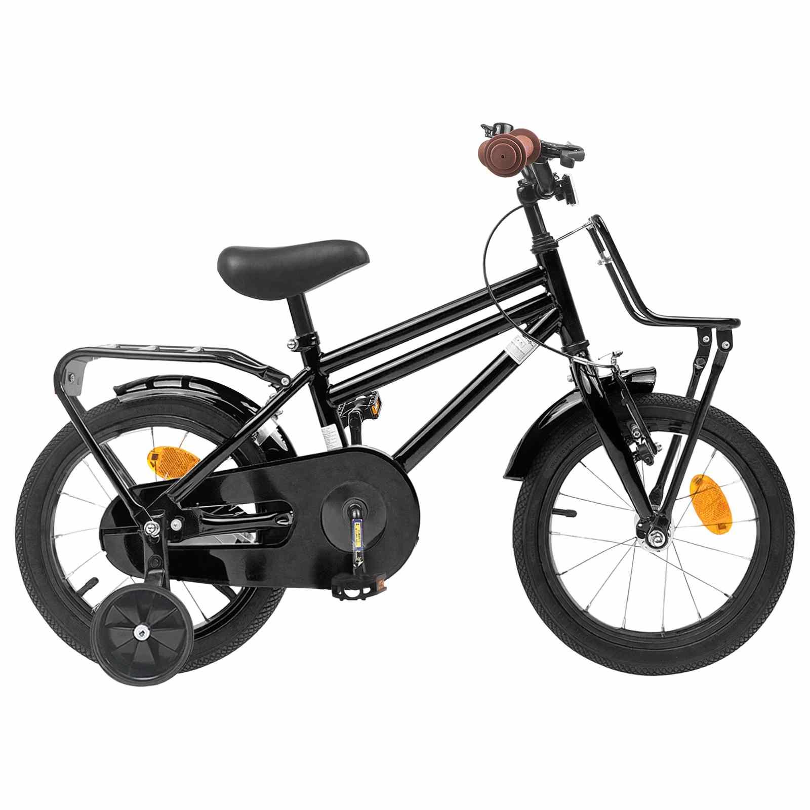 Børnecykel 16 tommer til 4-6 år gamle Sort