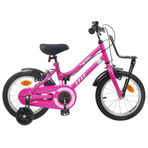 Børnecykel 16 tommer til 4-6 år gamle Pink og Sort