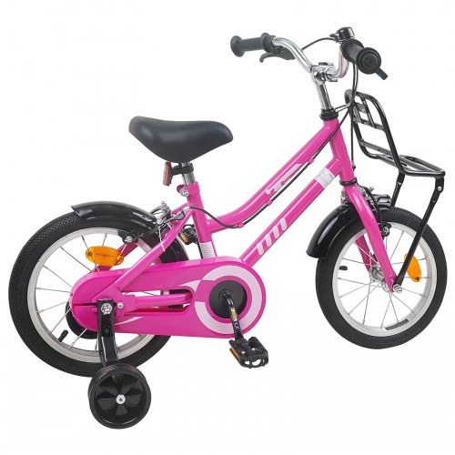 Børnecykel 12 tommer til 2-4 år gamle Pink og Sort