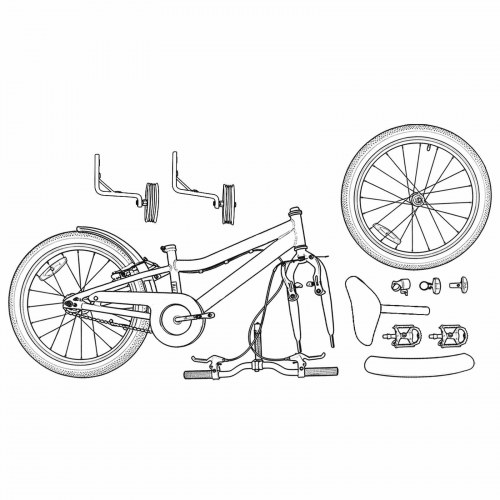 Børnecykel 16 tommer til 4-6 år gamle Pink Hvid