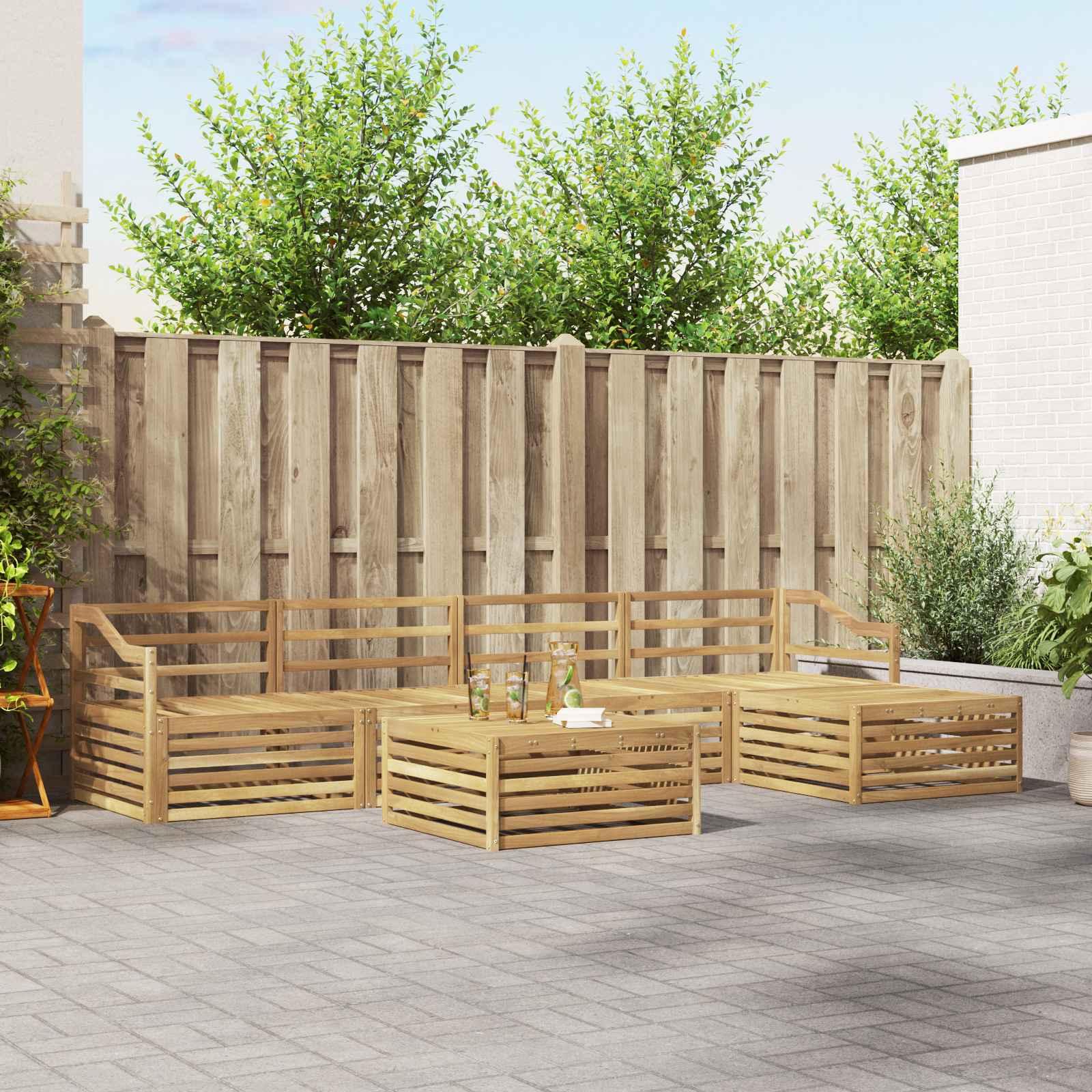 Udendørs sofagruppe 6 stk Hvid 79 x 79 x 37 cm