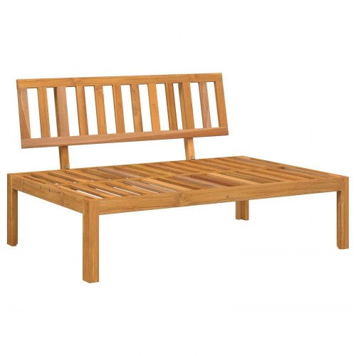 Sofa Sæt med pude Grå 120 x 92 x 69 cm Massivt Akacietræ