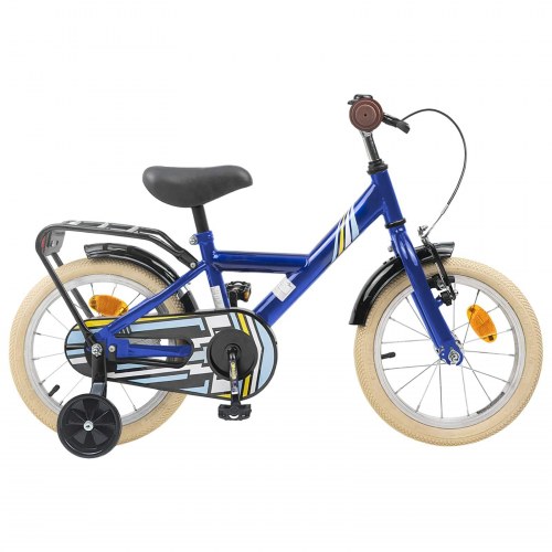 Børnecykel 16 tommer til 4-6 år gamle Mørk blå