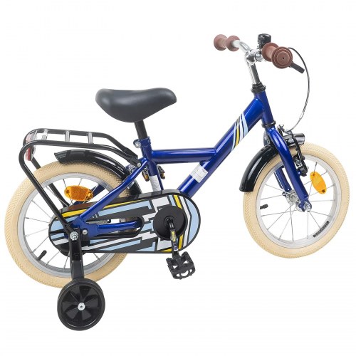 Børnecykel 16 tommer til 4-6 år gamle Mørk blå