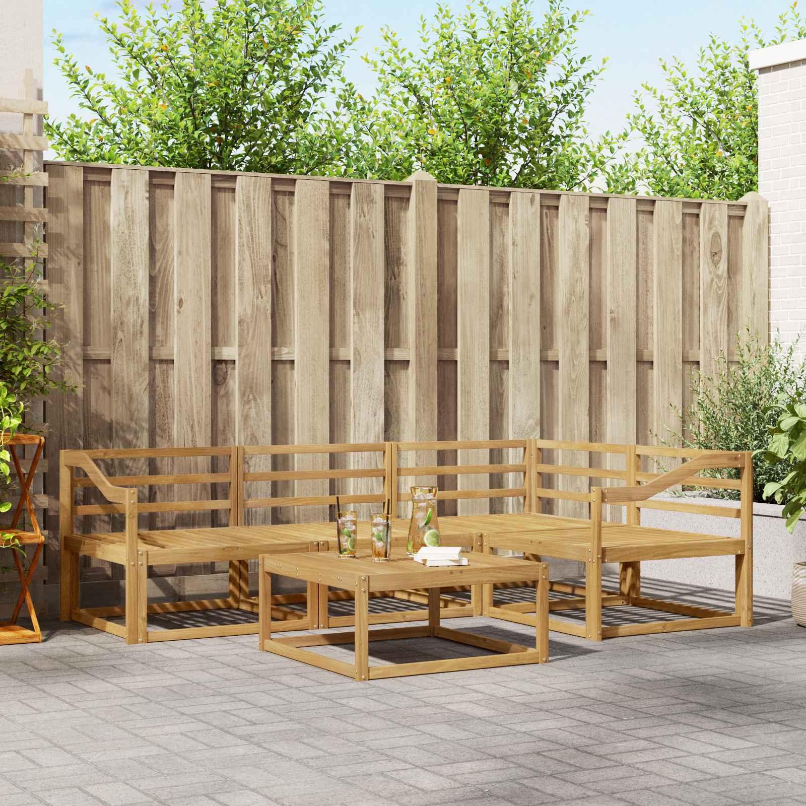 Udendørs sofagruppe 5 stk Hvid 79 x 79 x 37 cm