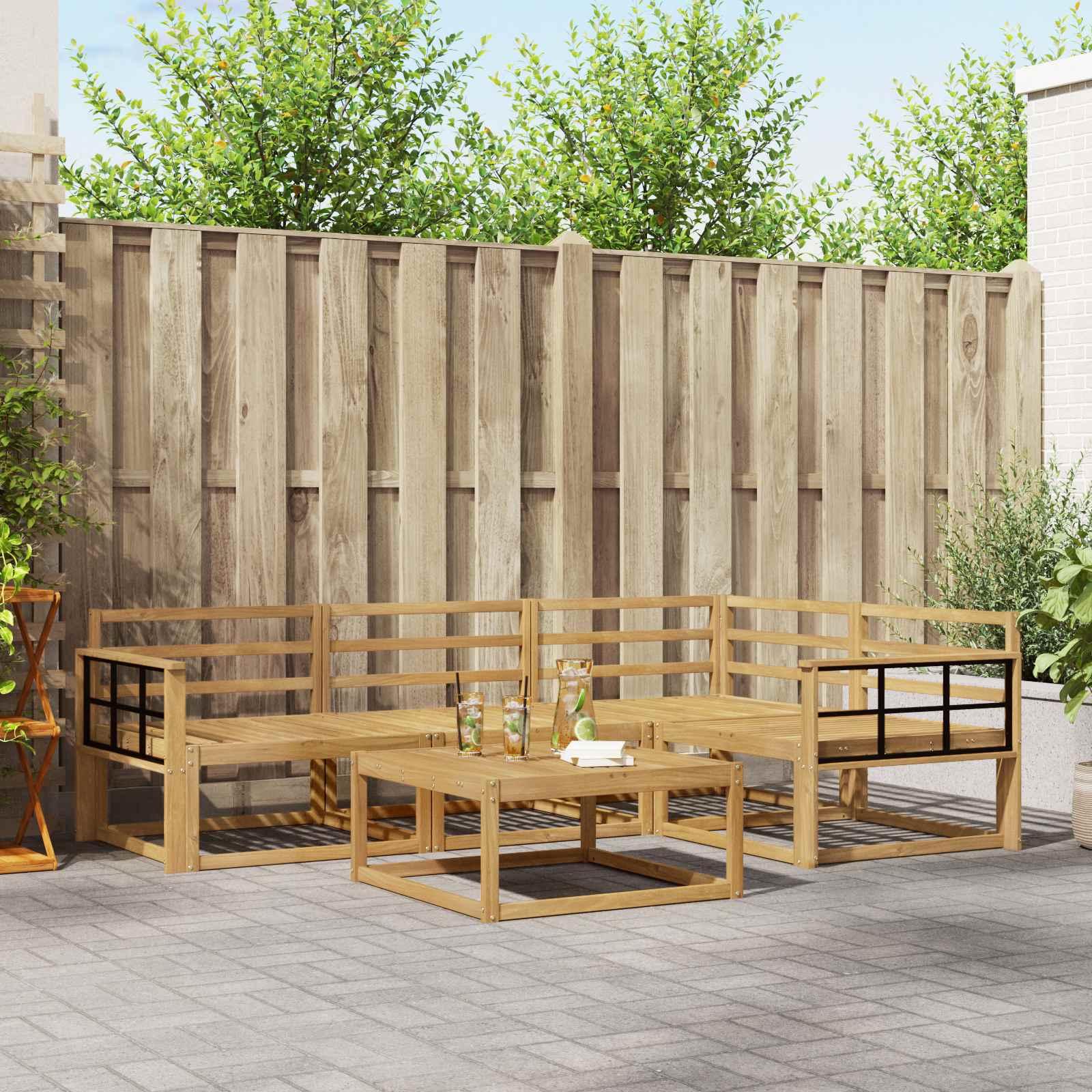 Udendørs sofagruppe 5 stk Hvid 79 x 79 x 37 cm