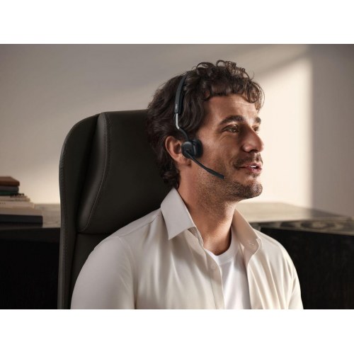 SHOKZ OpenMeet UC trådløst Bluetooth bone conduction headset til videomøder - med USB-A adapter