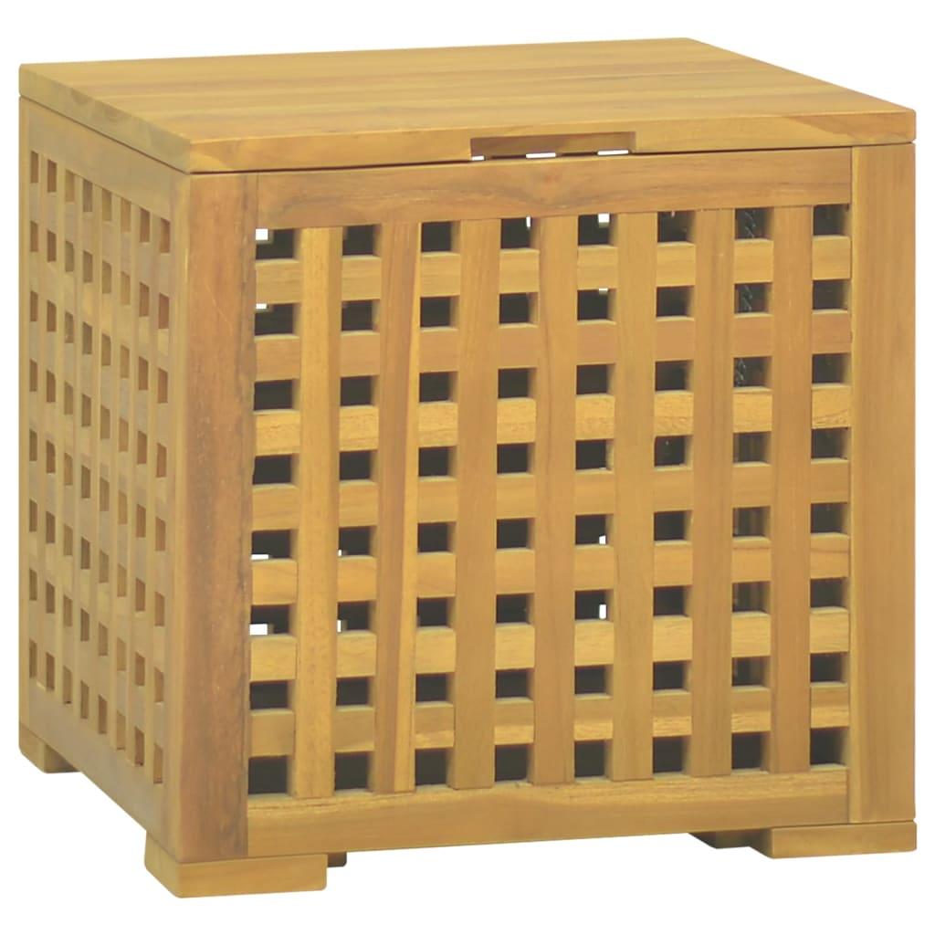 Kasse til reb 40x40x40 cm massivt teaktræ