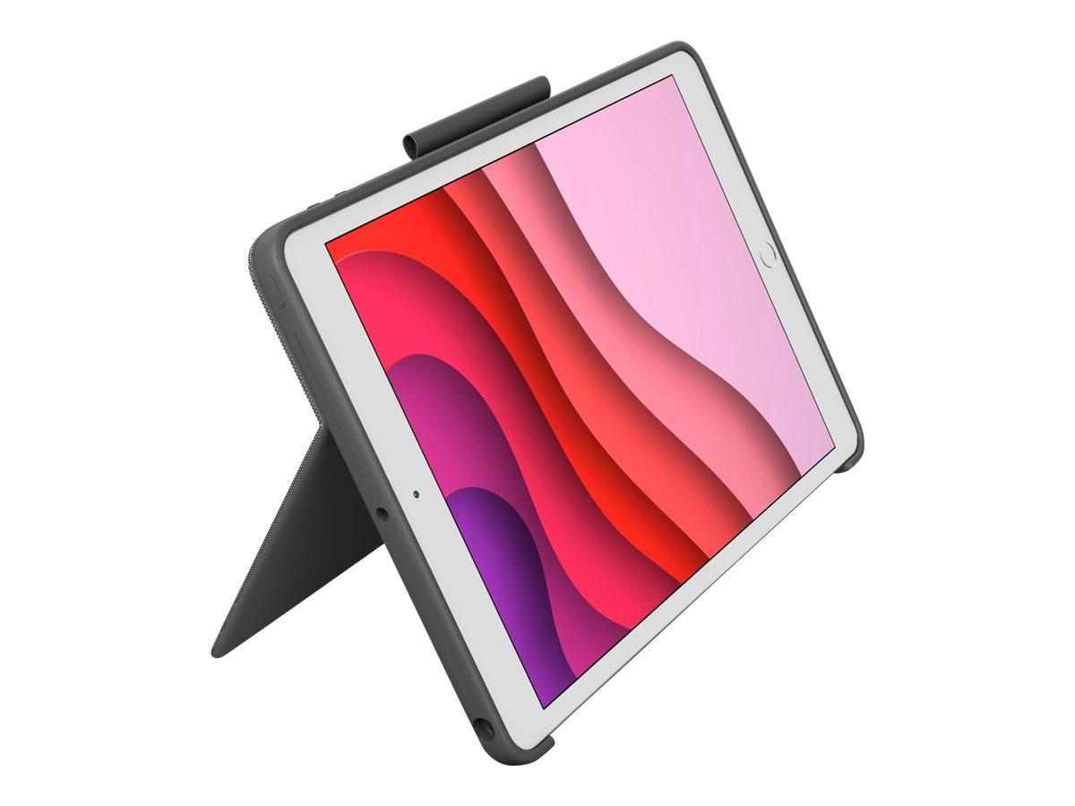 Logitech Combo Touch tastaturcover med trackpad til iPad 10,9" (10. gen) - QWERTY UK - oxford-grå