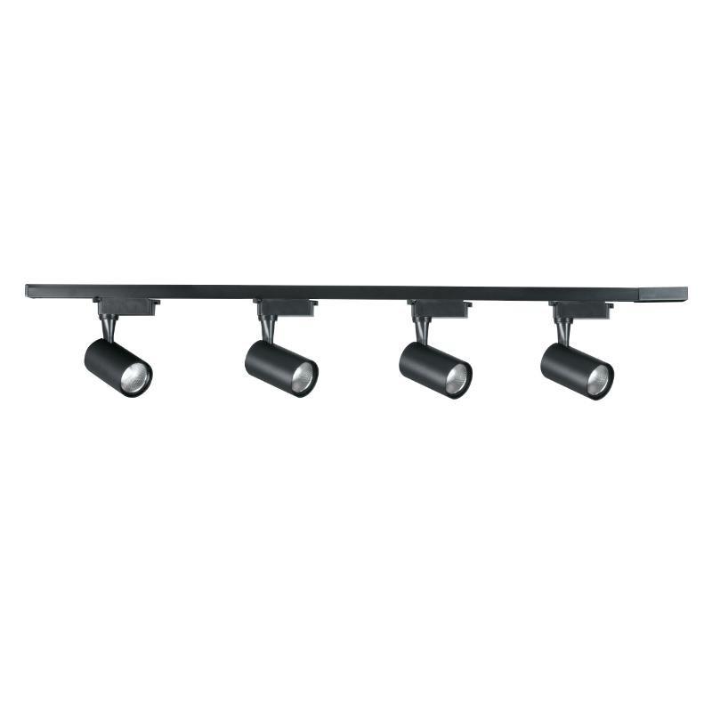 Skinne-spotlampe med 4 justerbare spots - STR-4X15W-B, sort billede