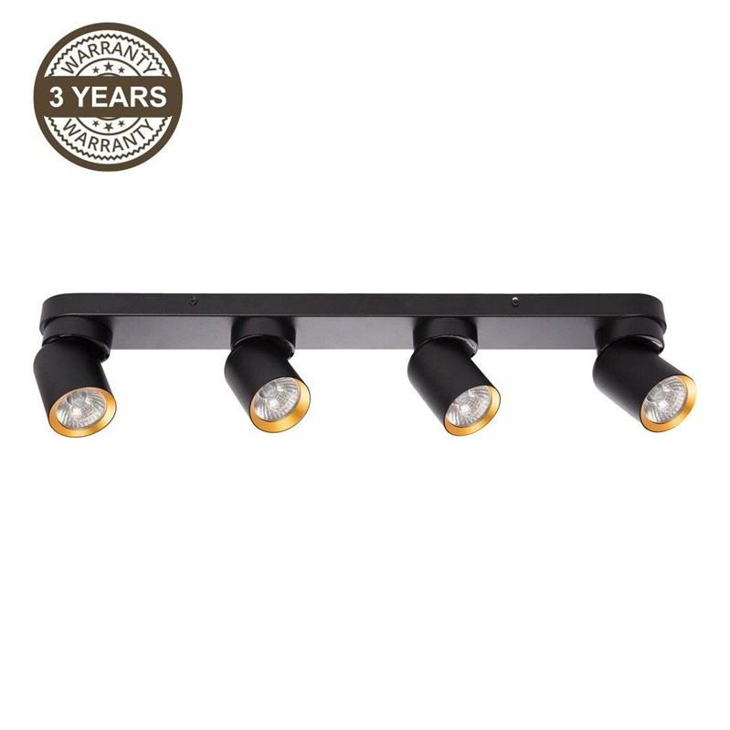Loftlampe Tunis 4xGU10 - sort/guld (ML9939) billede