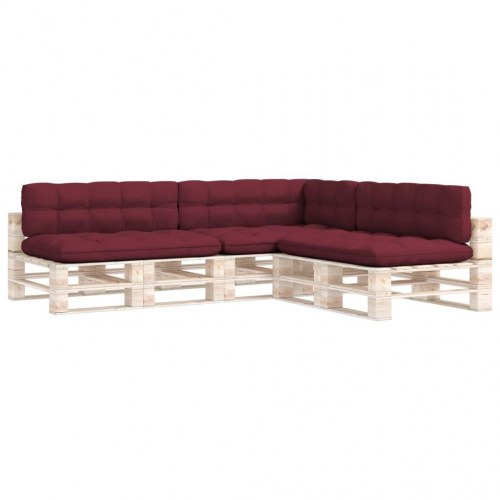 Hynder til pallesofa 7 stk. stof vinrød (OUTLET A)