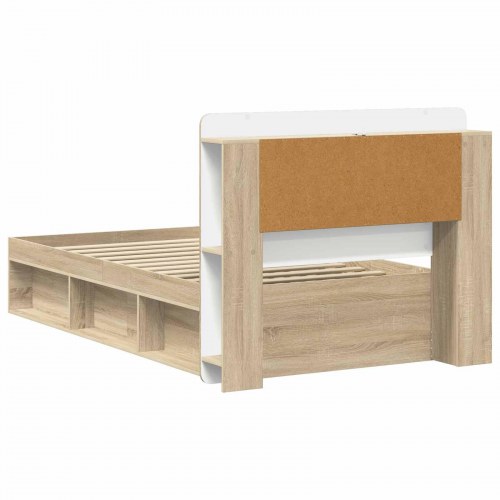 Sengestel med opbevaring 80 x 200 cm - Sonoma-eg