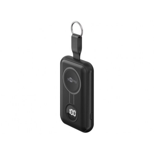 Goobay trådløs powerbank 2 500 mAh 5 W med USB‑C - sort