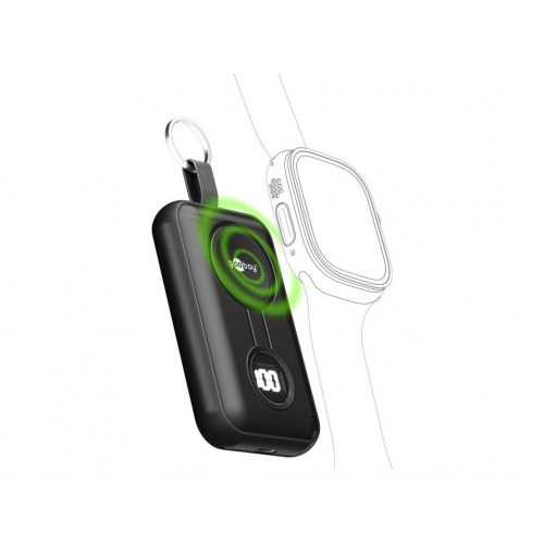 Goobay trådløs powerbank 2 500 mAh 5 W med USB‑C - sort
