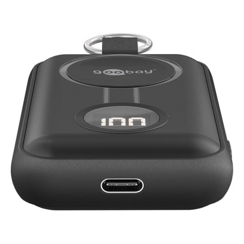 Goobay trådløs powerbank 2 500 mAh 5 W med USB‑C - sort