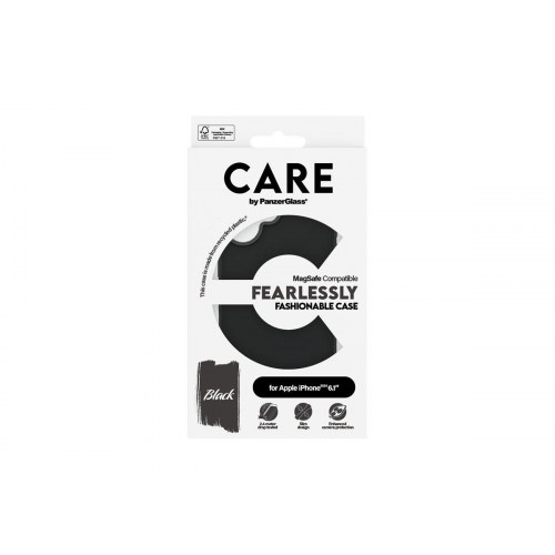 PanzerGlass CARE Fashionable Case med MagSafe til iPhone 16 - Sort