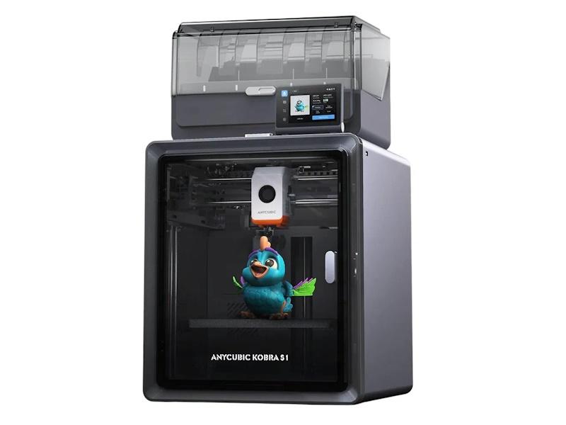 Anycubic Kobra S1 Combo 3D‑printer - automatisk nivellering, sort