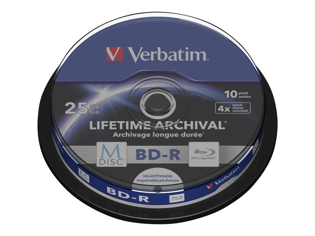 Verbatim M-Disc BD-R 25 GB 4x - 10-pak, inkjet-printbar