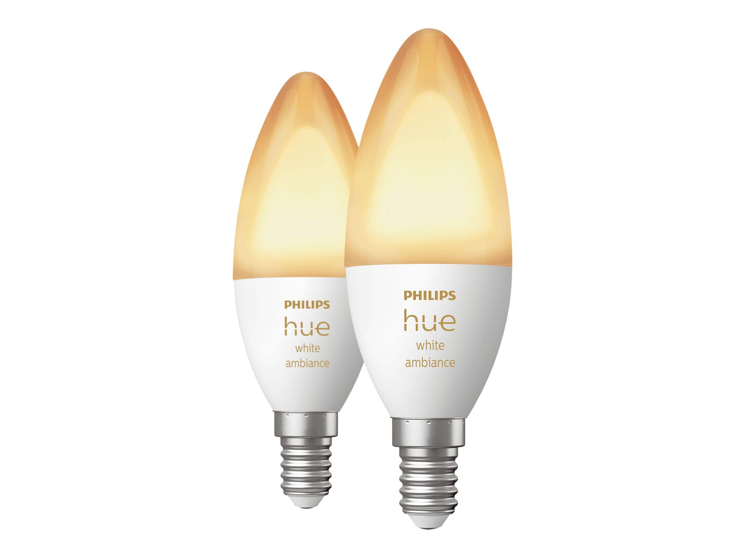 Philips Hue White ambiance E14 kertepære 4 W (2-pak)