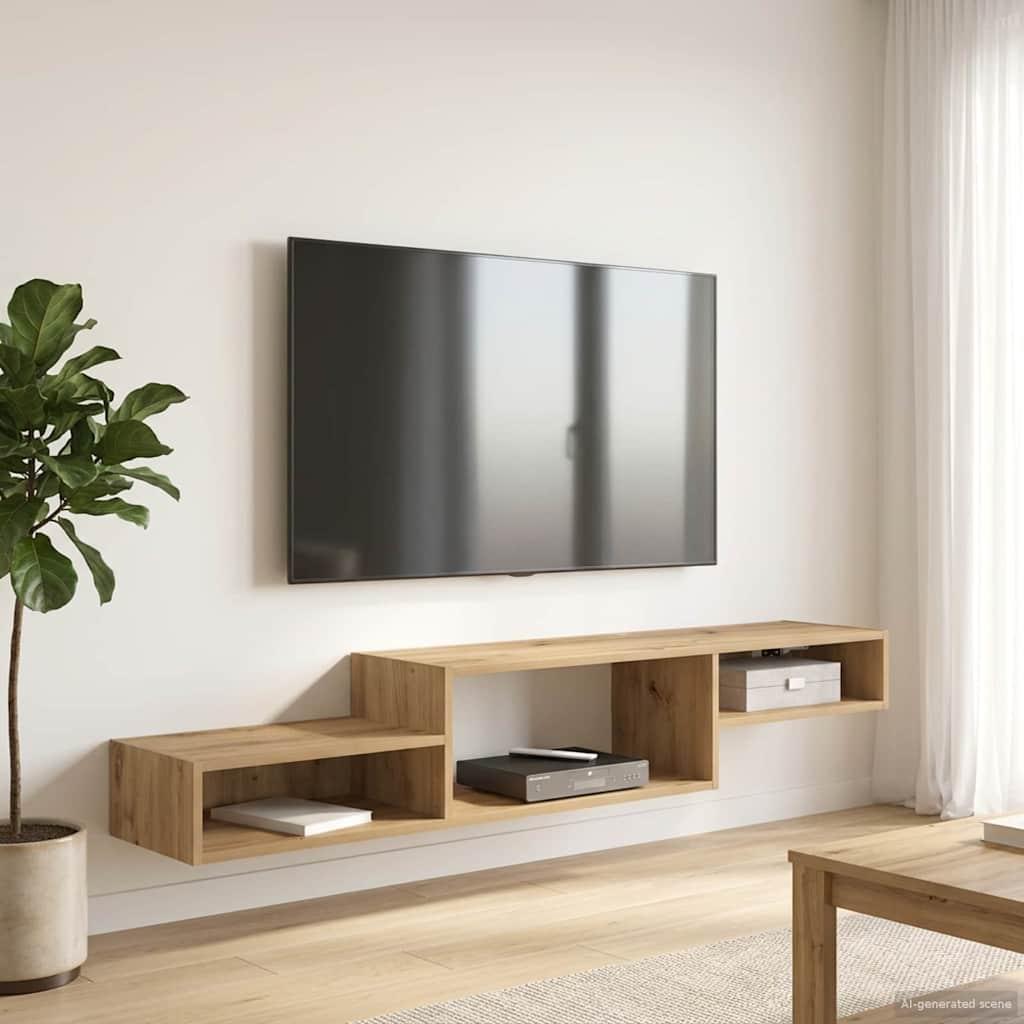 Væghængt TV Skab Vægmonteret Artisan-eg 150 x 28 x 26 cm billede