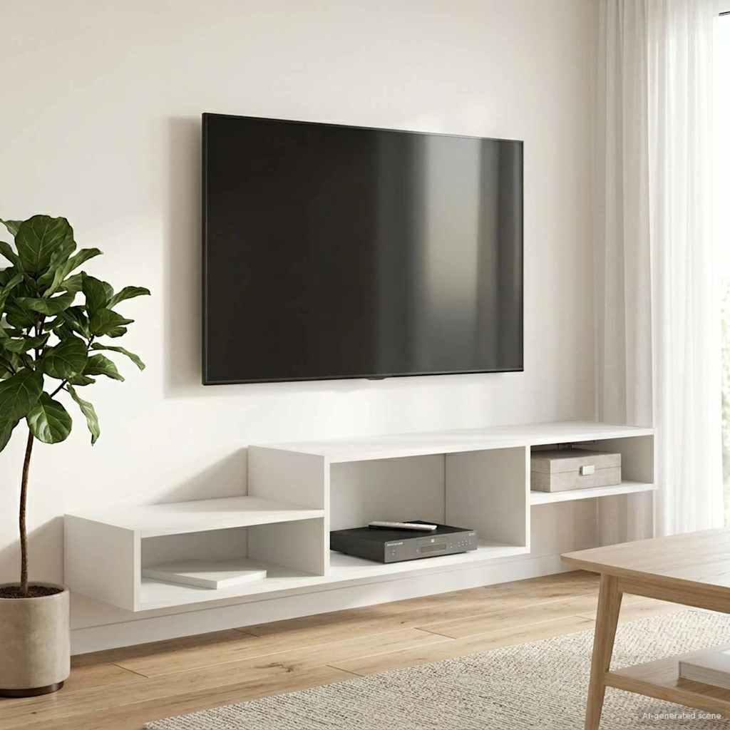 Væghængt TV Skab Vægmonteret Gammelt træ 150 x 28 x 26 cm billede