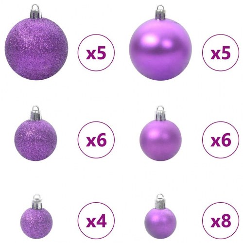 Kunstigt juletræ med 150 LED - 150 cm, grøn