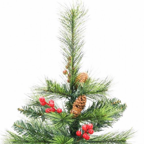 Kunstigt juletræ med 150 LED - 150 cm, grøn