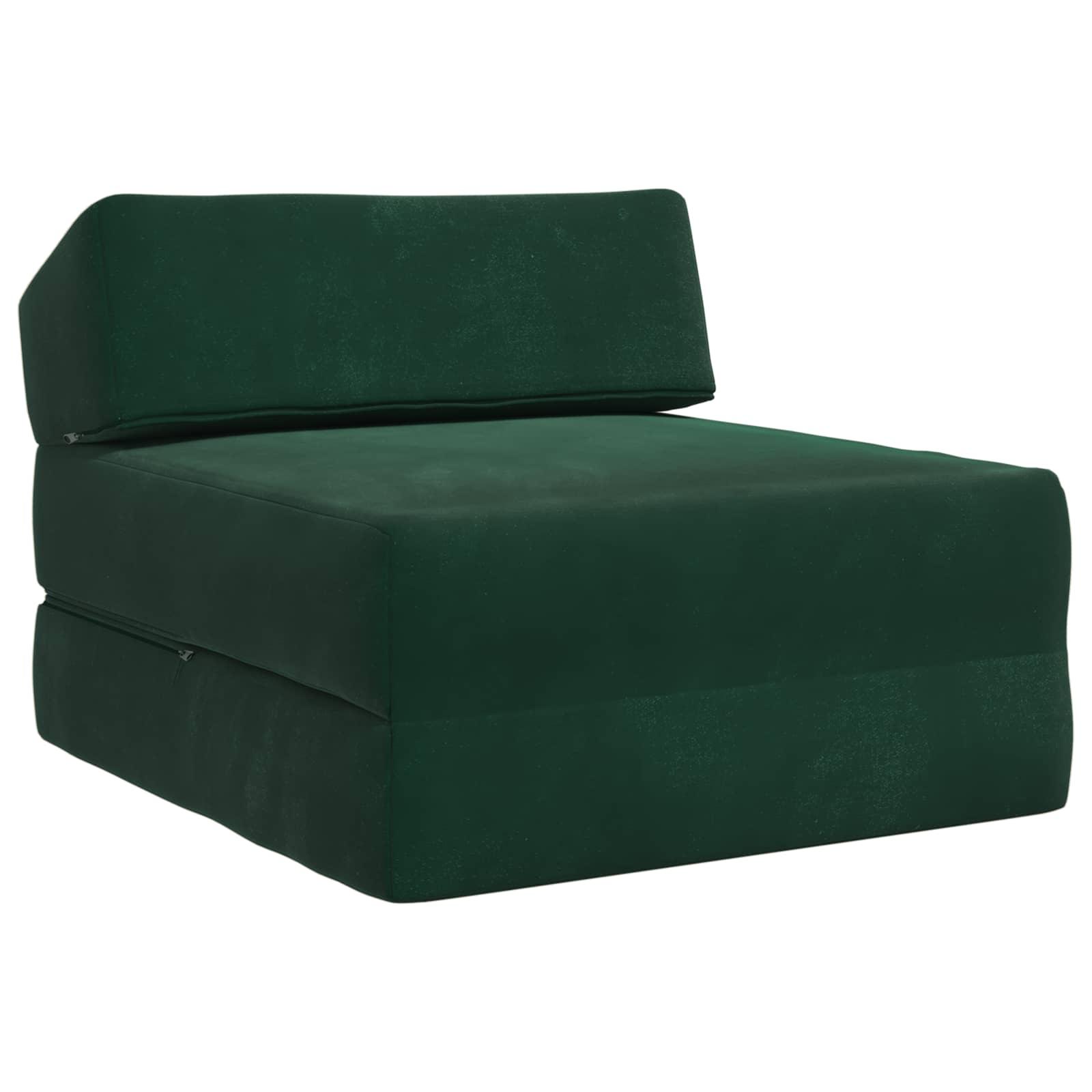 Samlebar Sofa Seng Mørkegrøn 60 x 70 x 41 cm Stof billede