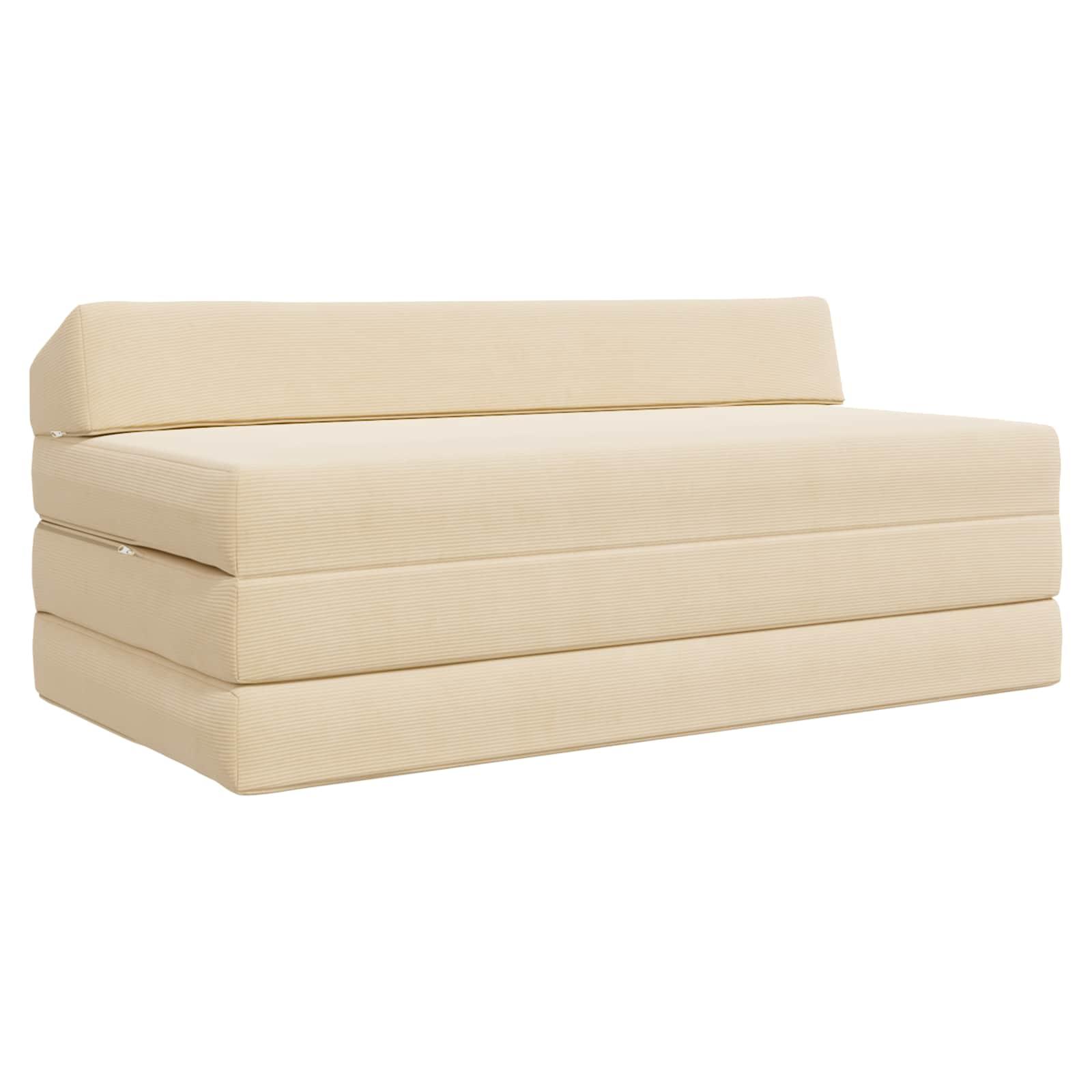 Samlebar Sofa Seng Cremefarvet 120 x 60 x 49 cm Stof billede