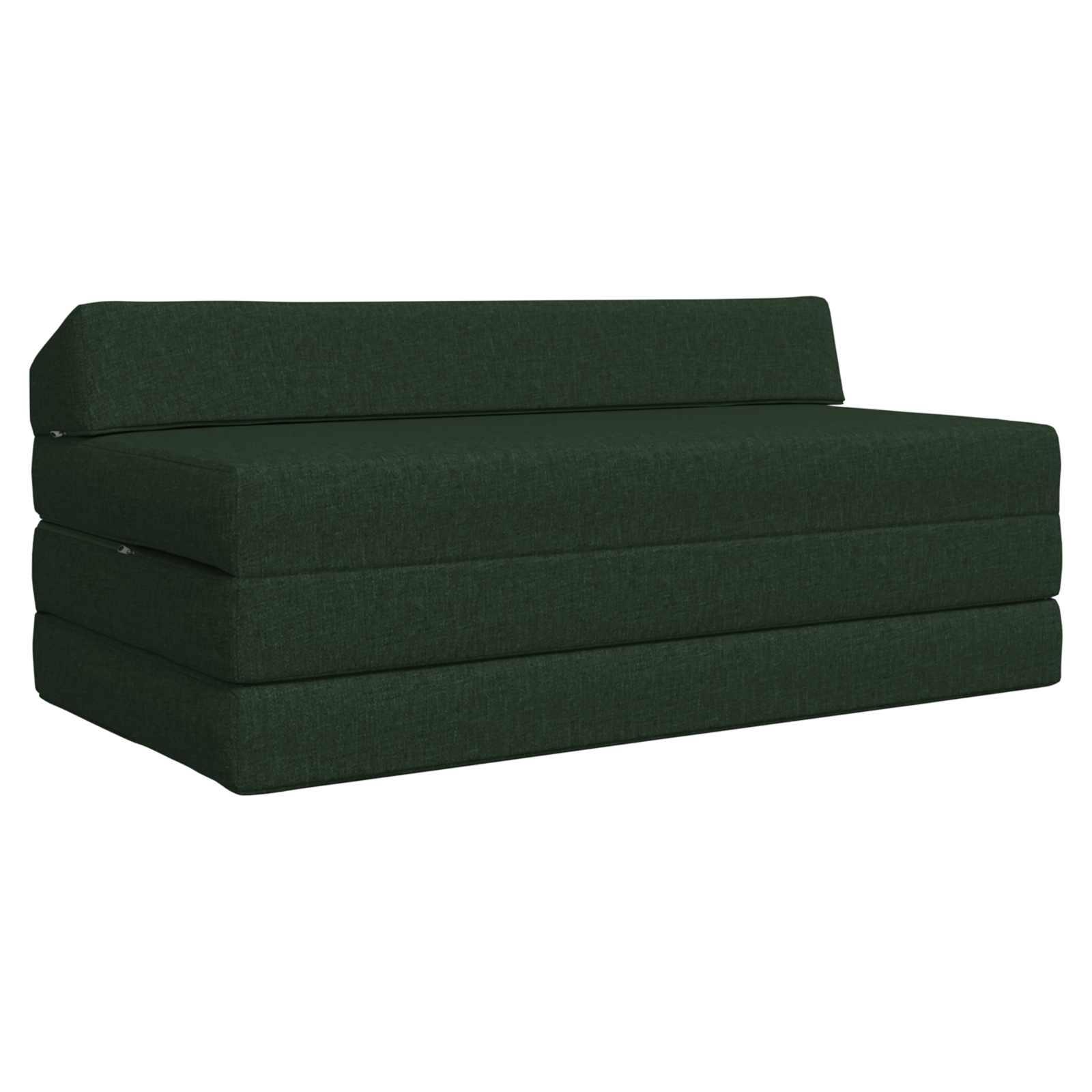 Samlebar Sofa Seng Mørkegrøn 120 x 60 x 49 cm Stof billede