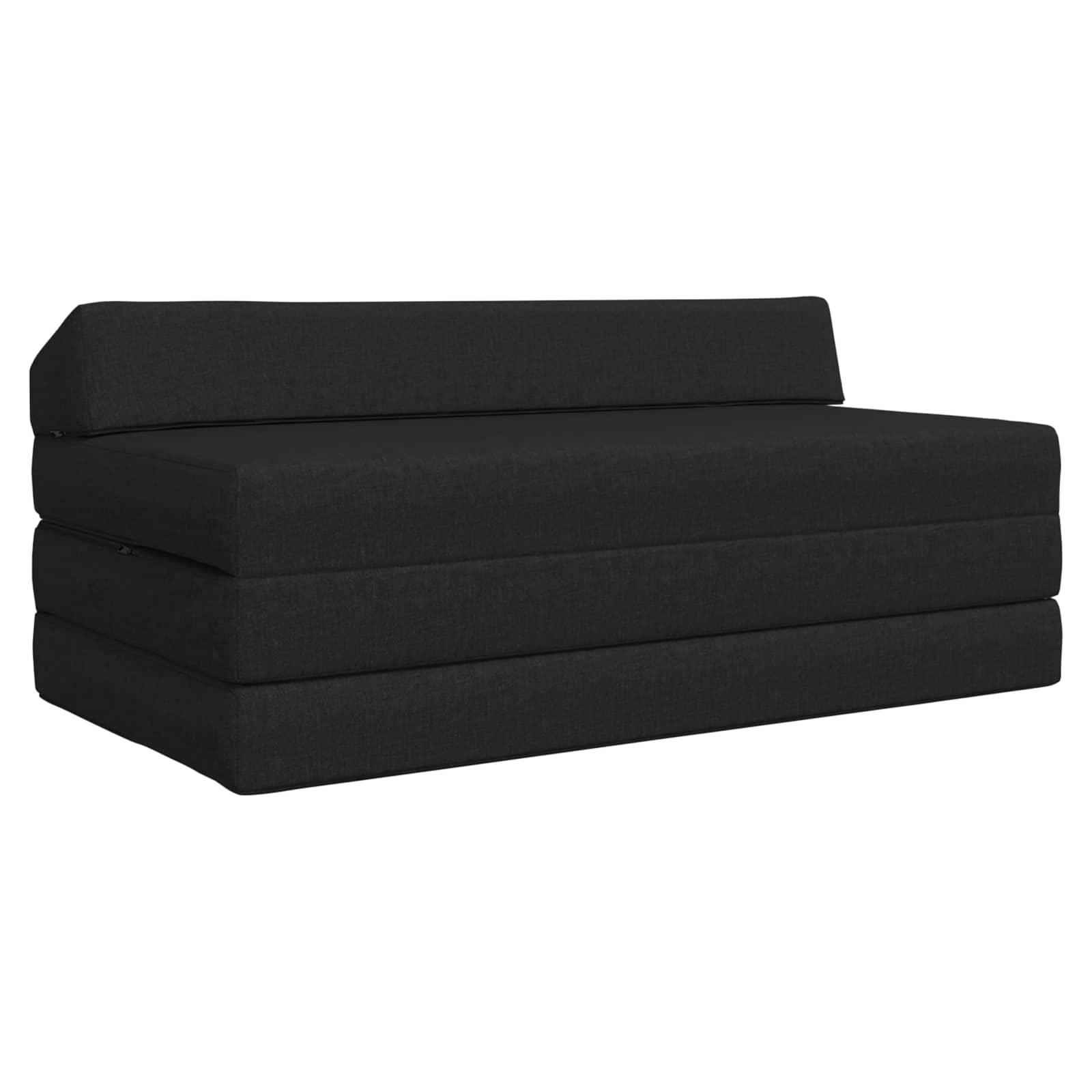 Samlebar Sofa Seng Sort 120 x 60 x 49 cm Stof billede