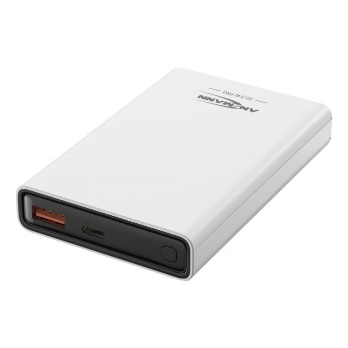 ANSMANN 10000 mAh powerbank - hvid, USB-C/USB-A, 22,5 W