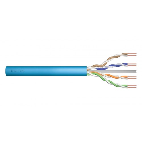 DIGITUS installationskabel Cat.6A U/UTP Dca AWG23/1 LSOH - 100 m, blå (rulle)