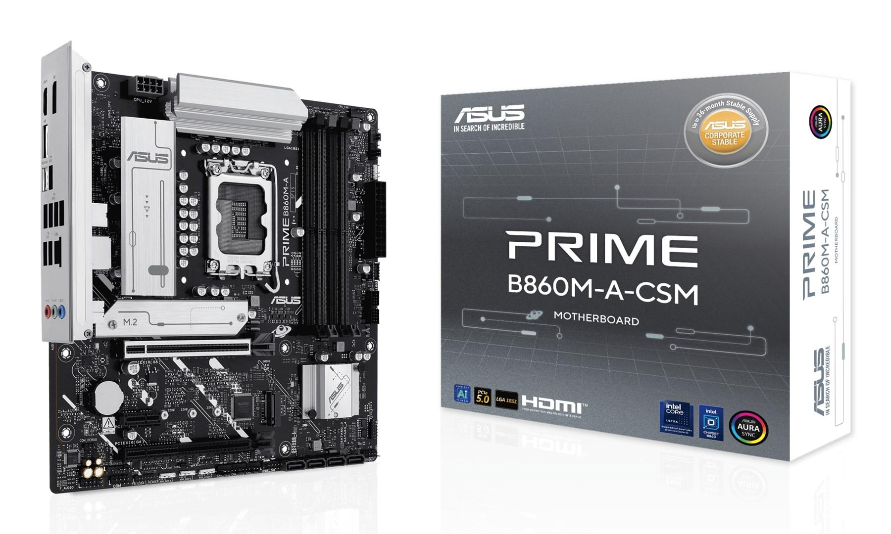 ASUS Prime B860M-A-CSM bundkort - Intel B860, LGA 1851, micro ATX
