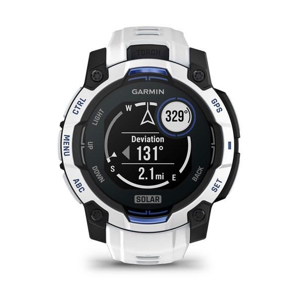 Garmin Instinct 3 Solar - smartwatch 45 mm - hvid