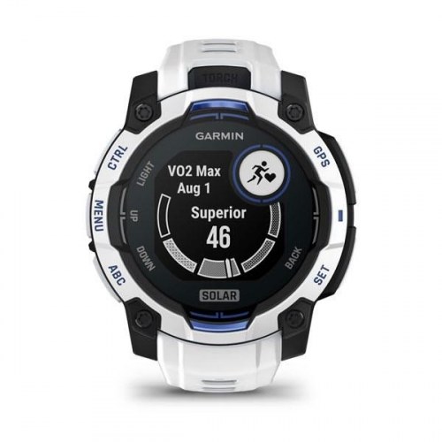 Garmin Instinct 3 Solar - smartwatch 45 mm - hvid